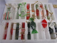 GLASS CANDY ORNAMENTS