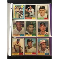 9 1961 Topps Baseball Stars