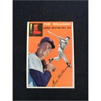 1954 Topps Ted Williams Some Rear Paper Loss
