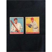 Two 1933 Goudey Baseball Cards