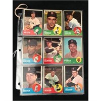 23 Different 1963 Topps Red Sox Cards