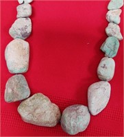 256 - 435 CTS ROUGH DRILLED TURQUOISE NECKLACE