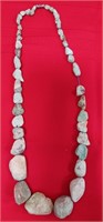 256 - 435 CTS ROUGH DRILLED TURQUOISE NECKLACE