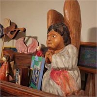 Lot of Jamaican / Angel Decor w/ Carving