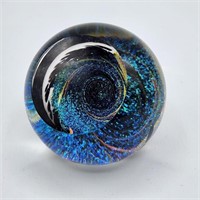 Signed Art Glass Paperweight