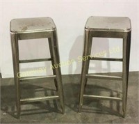2 metal stool’s .  30 inches tall.