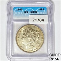 1903 Morgan Silver Dollar ICG MS60