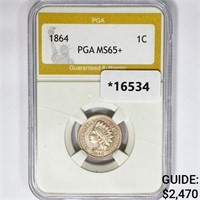 1864 Indian Head Cent PGA MS65+