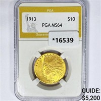 1913 $10 Gold Eagle PGA MS64