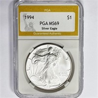 1994 American Silver Eagle PGA MS69
