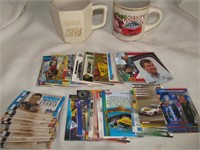 NASCAR Trading Cards & 2pc Jeff Gordon Mugs