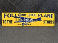 Vintage AER-O-PLANE Sign "Follow