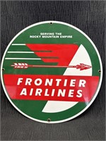 Porcelain Frontier Airlines Sign