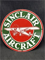 Porcelain Sinclair Aircraft  Sign, Ande Rooney