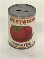 Tin Can Bank Repro 1920’s Westwood Tomato Can