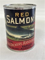 Tin Can Bank Repro Red Salmon Can