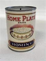 Tin Can Bank Repro Home Plate Hominy Can