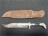 Mexican Souvenir knife with leather sheath