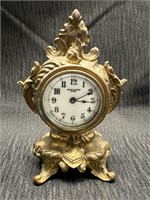 New Haven USA wind up Clock, brass