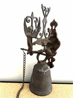 Antique wall hanging brass bell