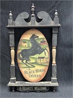 Vtg Black Horse Tavern sign