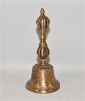 TIBETAN BUDDHIST BELL.  Approximate size, 10".