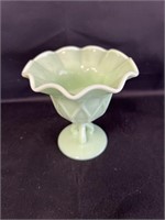Westmoreland Jadeite compote, 5 1/2in tall