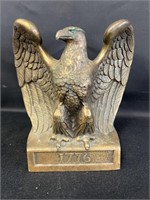 Heavy brass eagle bookend, 1776