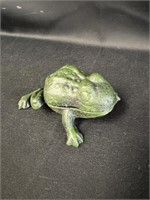 Cast iron toad trinket box/ key hider