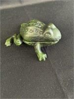 Cast iron toad trinket box/ key hider