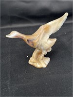 Imperial Glass Caramel Slag Mallard Duck