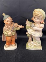 2 figurines, Friedel bavaria ceramic boy & Ardco