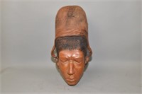 RED POTTERY NATIVE MASK
