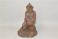 FIGURE OF RESTING COUNTRYMAN - Molded resin.