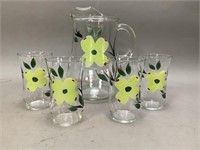 Dixie Dogwood Pitcher and Juice Glasses