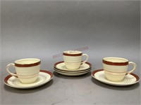 Ribstone Tea Cups & Saucers
