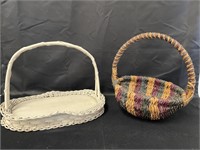 Woven flower gathering basket & color woven