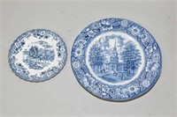 BLUE STAFFORDSHIRE MODERN IRONSTONE -Two pieces.