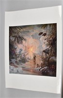 LITHOGRAPH - By: John Pitre. "The Magical Eden"