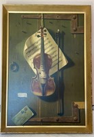 Vintage print of Violin