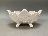 Jeanette Lombardi Pink Milk Glass Footed Bowl