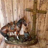 Home Accents Cowboy Kneeling at the Cross