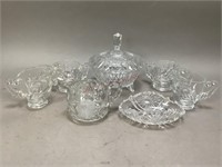 Clear Glass Lot, Crystal, Pressed Glass