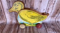 Marquetry Craft Wooden Pull Toy Duck