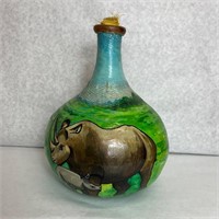 Hand Painted Pottery with Elephants