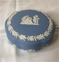 Vintage Wedgwood Jasperware Pale Blue Trinket Box