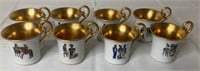 8 Vintage Marin Paris Decorative Tea Cups