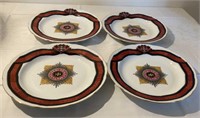 4 Order of St. Vladimir Porcelain Plates