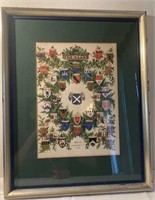 Framed The Clans Vol II Coat of Arms Print 18” x