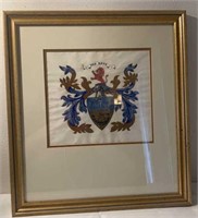 Framed Coat of Arms Print 15.5” x 17”
